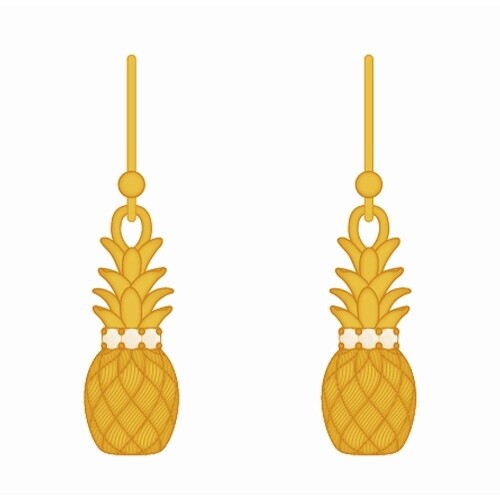 SP Pineapple Earrings White Opal