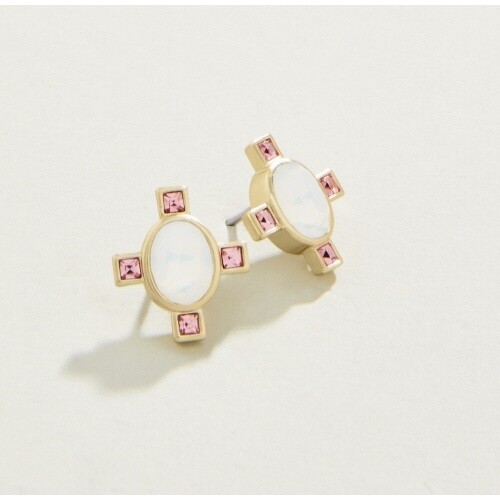 Duchess Stud Earrings White Opal