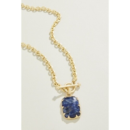 Coralie Toggle Necklace 18&quot; Blue