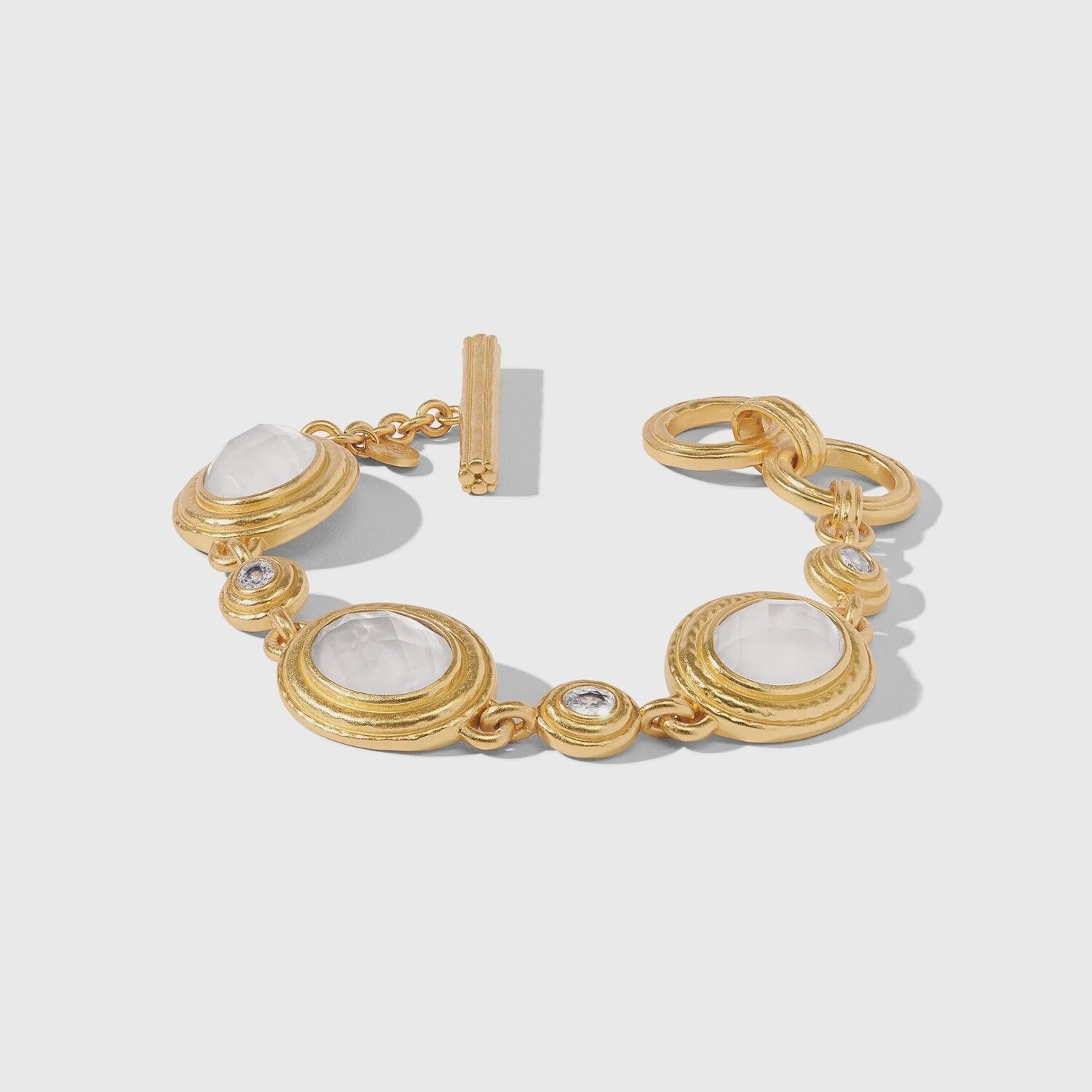 Tudor Stone Bracelet, Colour: Iridescent Clear Crystal