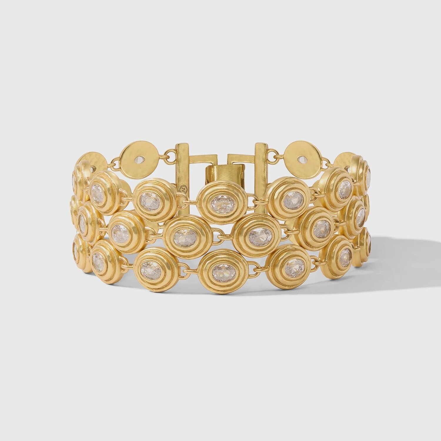 Tudor Triple Row Tennis Bracelet, Colour: Cubic Zirconia