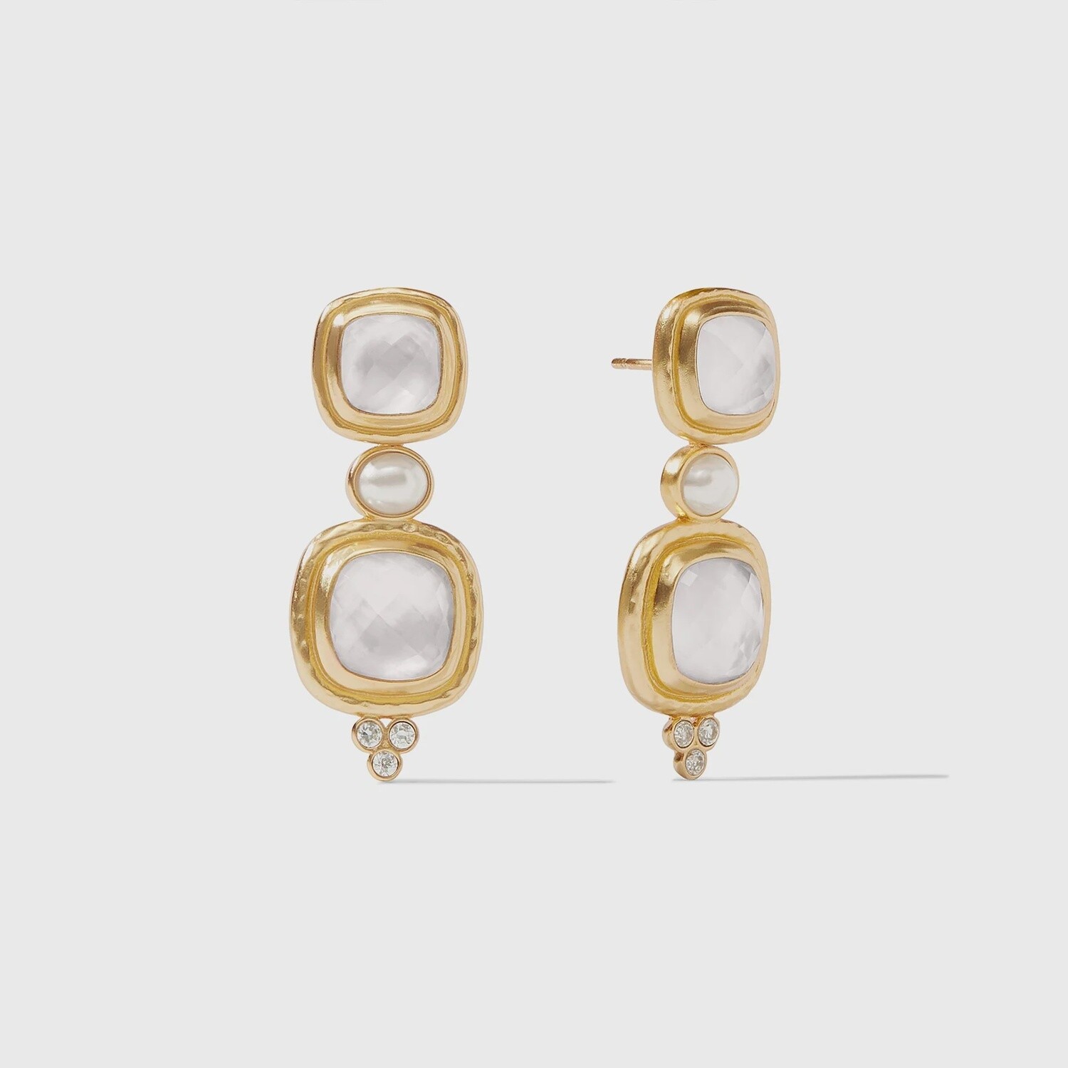 Tudor Statement Earring, Colour: Iridescent Clear Crystal
