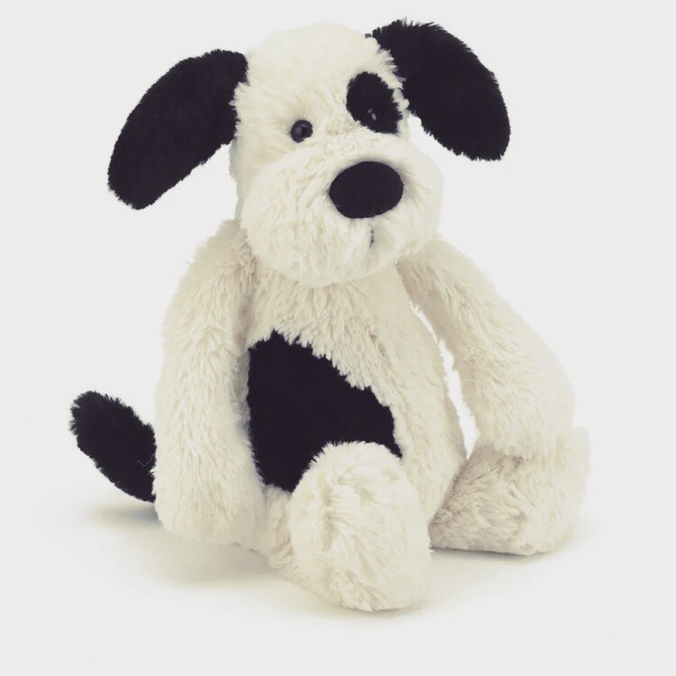 Bashful Black &amp; Cream Puppy - Large