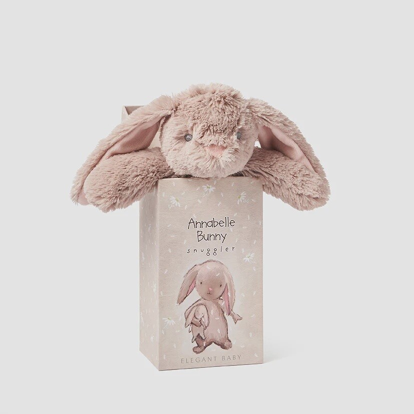 DNR-Bunny Snuggler Plush Security Blanket with Gift Box