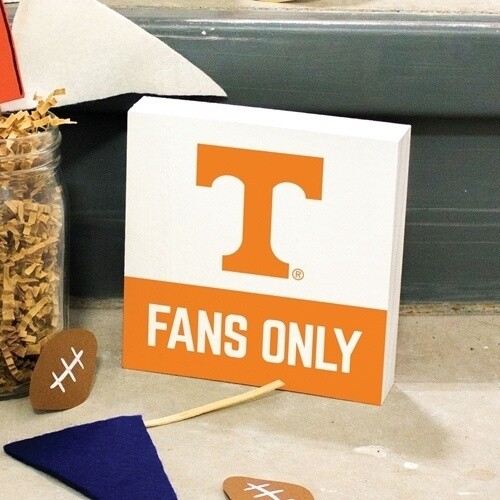 Tennessee Volunteers Fans Only Word Block