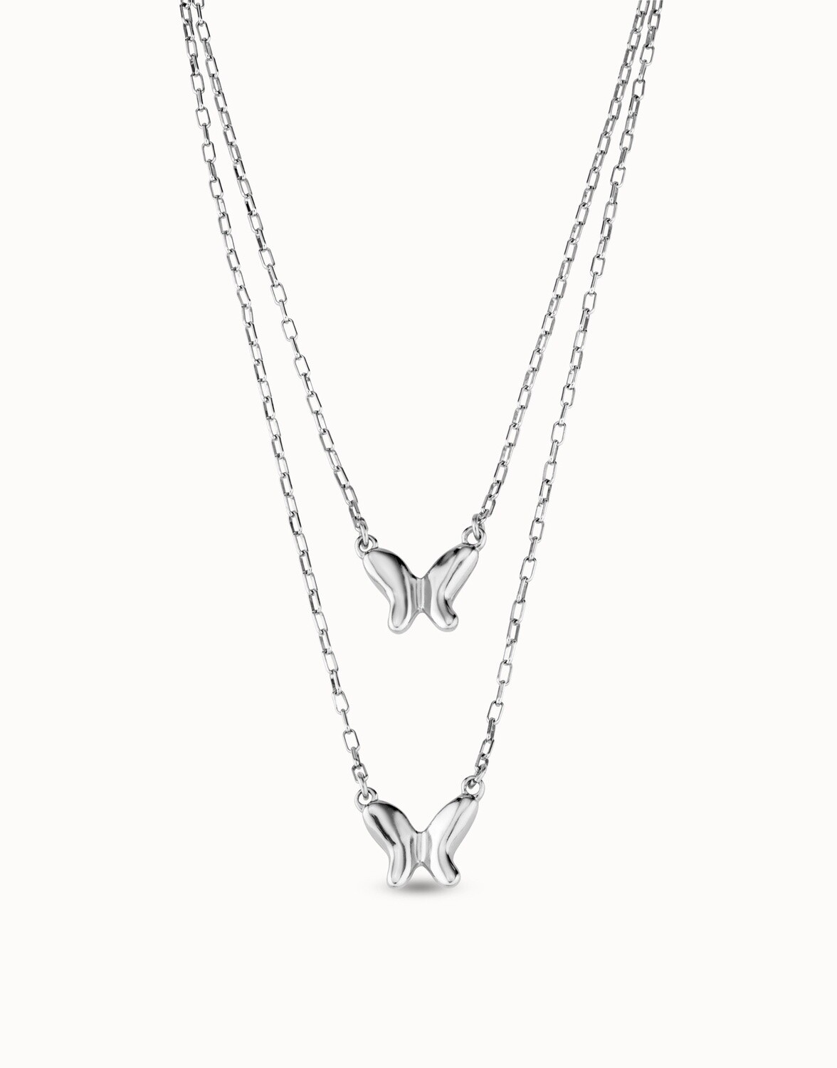 Doublefly Necklace, Colour: Silver