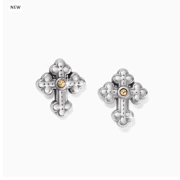 Luna Cross Mini Post Earrings