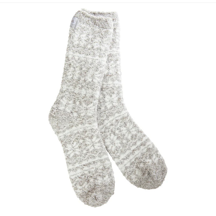Holiday Cozy Winter Crew, Description: Fair Isle Silver