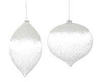 White Glitter Ornament