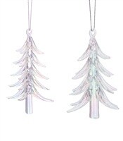 White Iridescent Tree Ornament