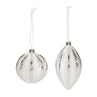 Silver Glass Ornament