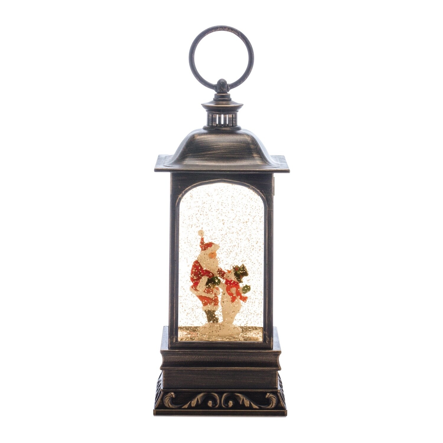10.5&quot; Santa and Snowman Snow Globe