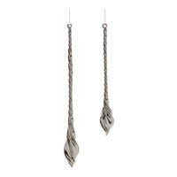 Silver Spiral Drop Ornament