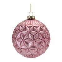 Pink Star Patterned Ornament