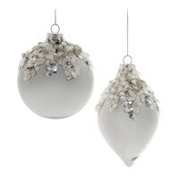 Silver Ornament with Jewels on Top