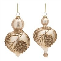 Gold Ornament with Pinecones