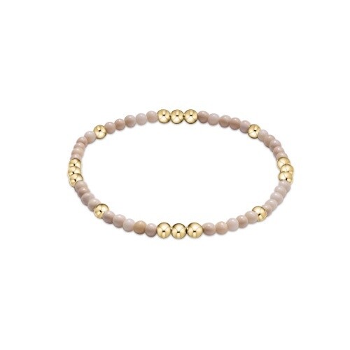 Worthy Pattern 3mm Bead Bracelet - Riverstone