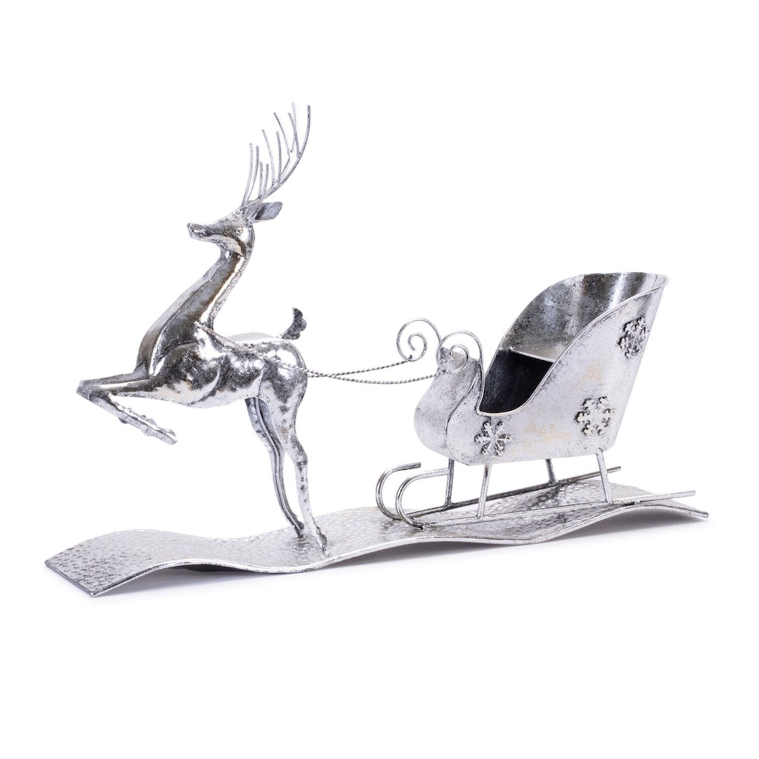 Iron Reindeer w/ Sleigh