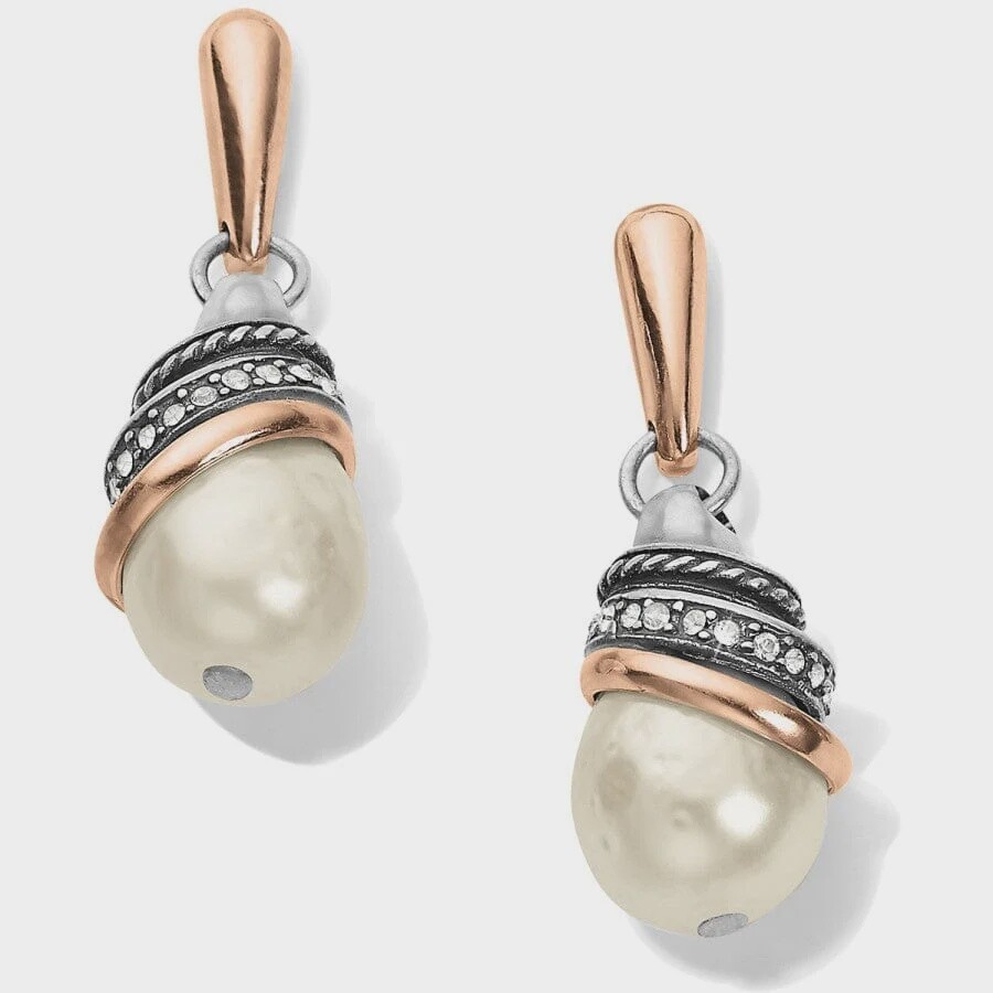 Neptune&#39;s Rings Pearl Teardrop Earrings