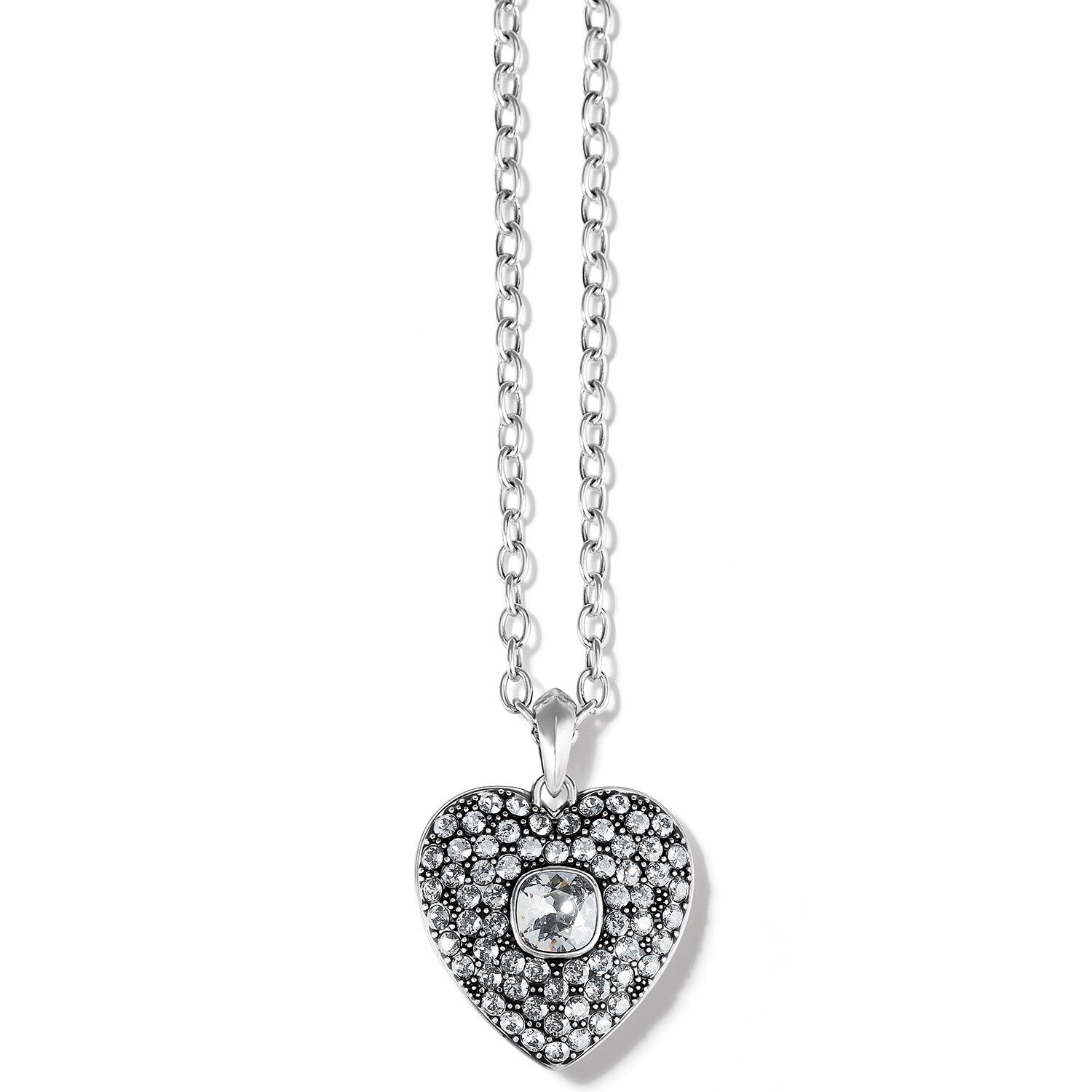 Adela Heart Convertible Necklace Clear
