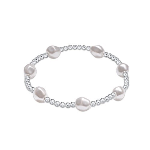 Extends - Hope Unwritten Sterling 4mm Bead Bracelet - Pearl