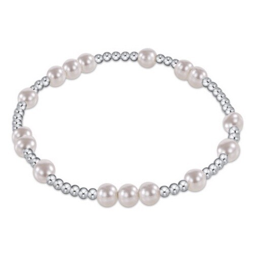 Extends - Hope Unwritten Sterling 5mm Bead Bracelet - Pearl