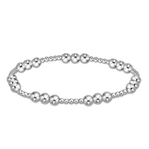 Extends - Classic Joy Pattern 5mm Bead Bracelet - Sterling