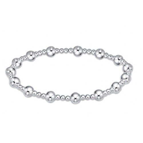 Extends - Classic Sincerity Pattern 5mm Bead Bracelet - Sterling