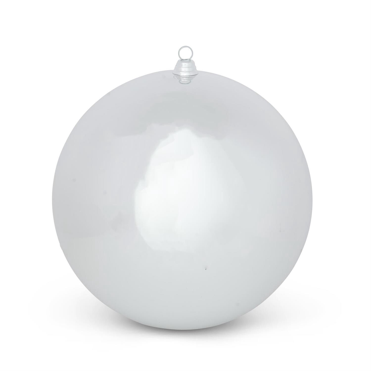 14.5 Inch Silver Shiny Shatterproof Ornament