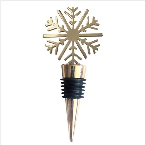 Holiday Wine Stopper-, Description: Snowflake