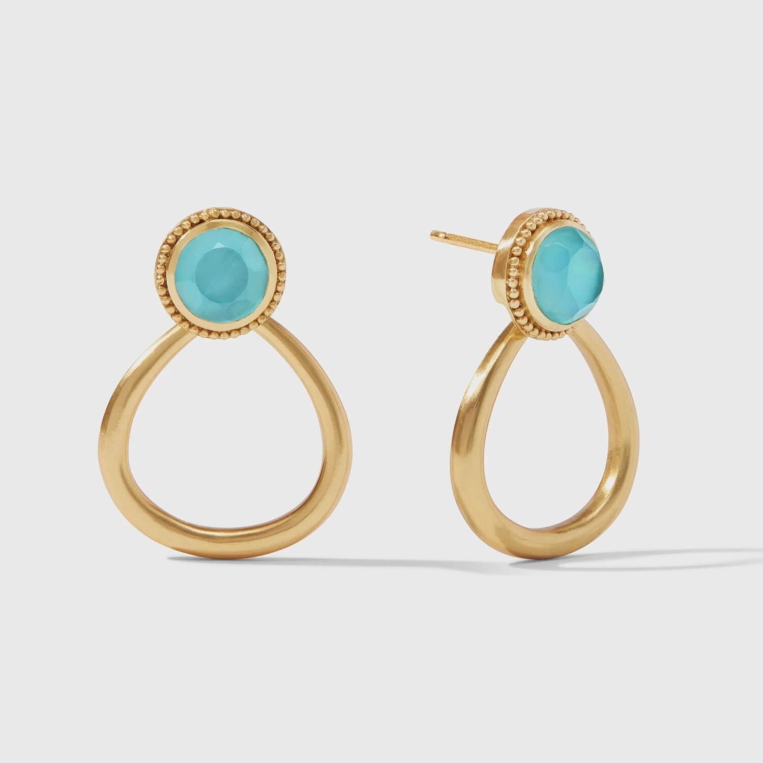 Flora Statement Earring, Colour: Bahamian Blue