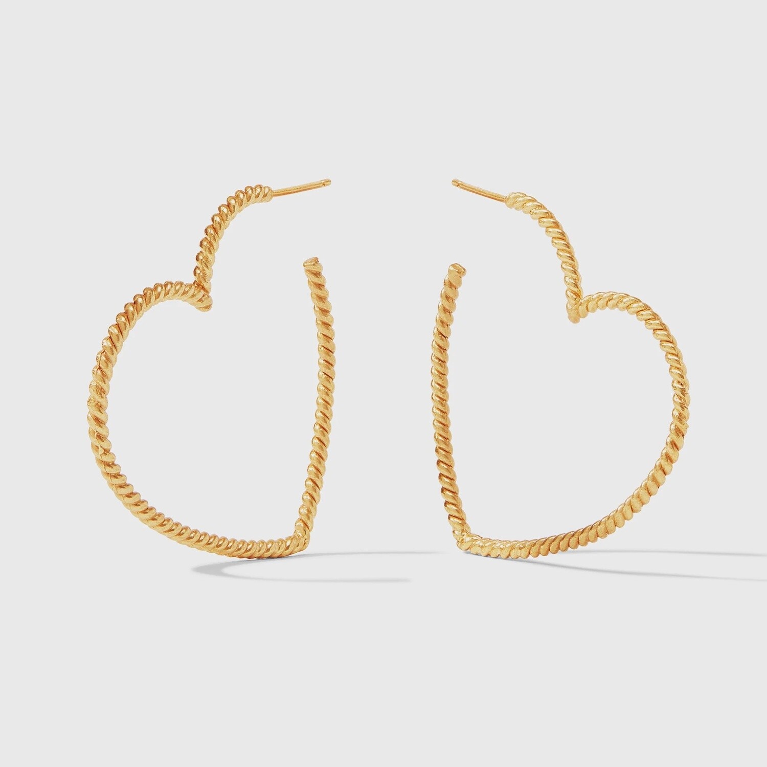 Esme Heart Hoop Earrings, Size: Large