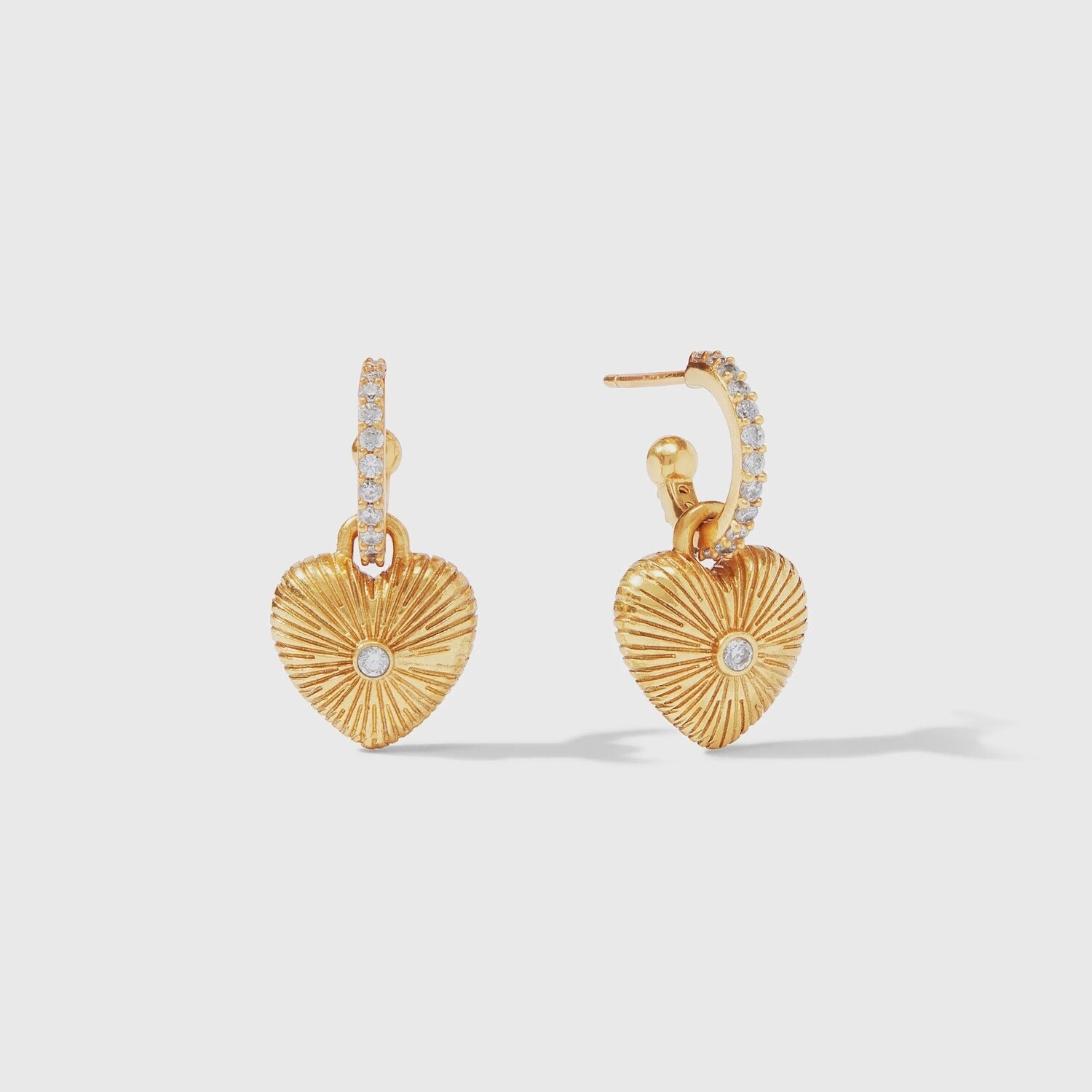 Esme Heart Hoop &amp; Charm Earrings