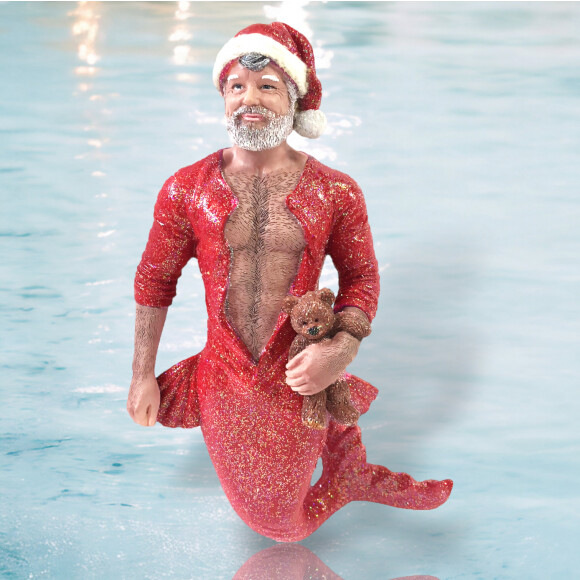 Bedtime Santa Merman Ornament
