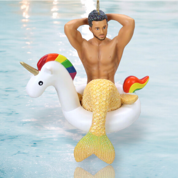 Mr Unicorn Merman Ornament