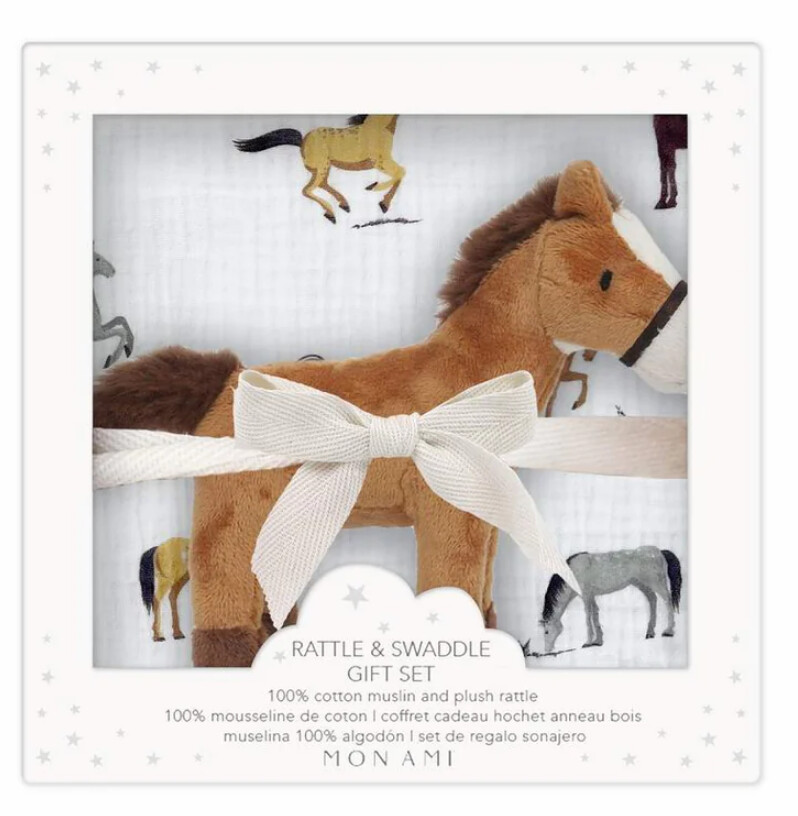 CHANTILLY BLANKET AND RATTLE GIFT SET