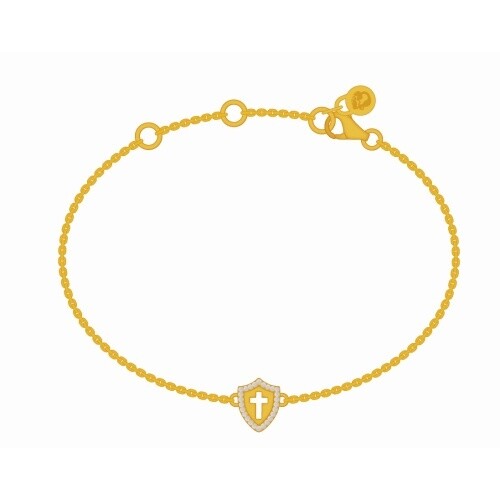 SP Limelight Bracelet 6.7-8&quot; Cross Shield