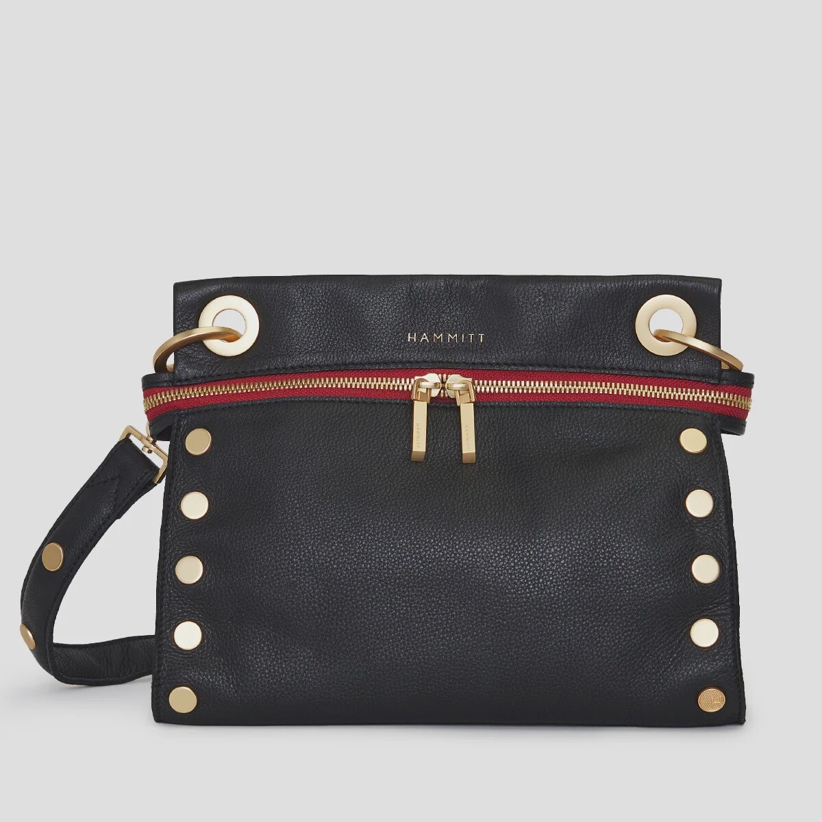 Tony Signature Med  Black/Brushed Gold Red Zip