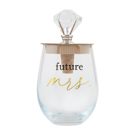 Engaged Wine Glass &amp; Stopper Sets, Description: Future