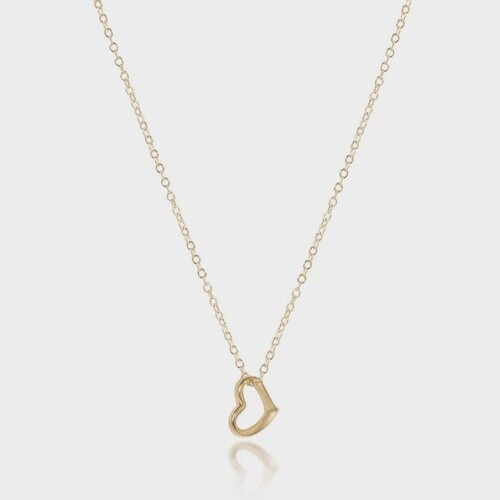 16&quot; Necklace Gold - Love Small Gold Charm