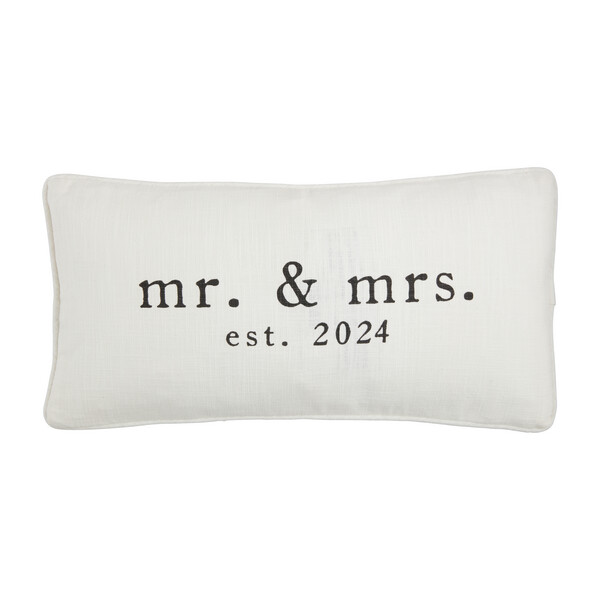 Mr. &amp; Mrs. Est. 2024 Pillows, Description: Lumbar