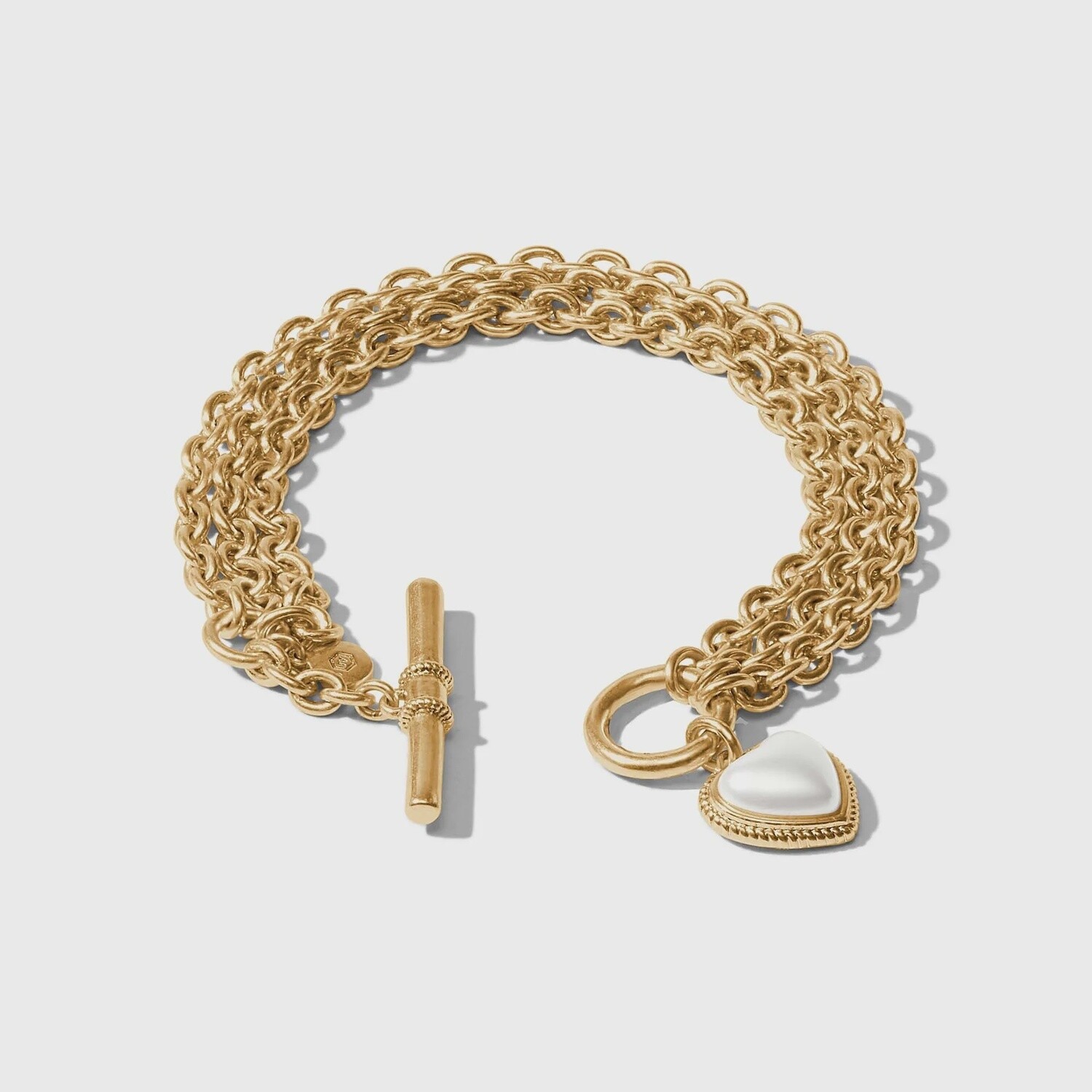 Heart Link Bracelet - Pearl