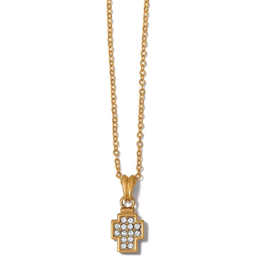 Meridian Zenith Cross Necklace, Colour: Gold