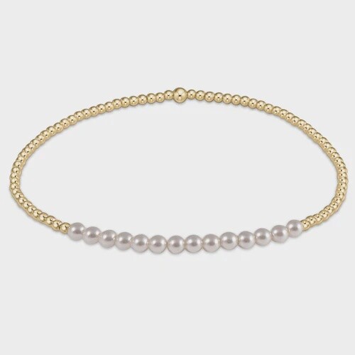 Classic Gold Beaded Bliss 2.5mm Bead Bracelet - 5mm Pearl