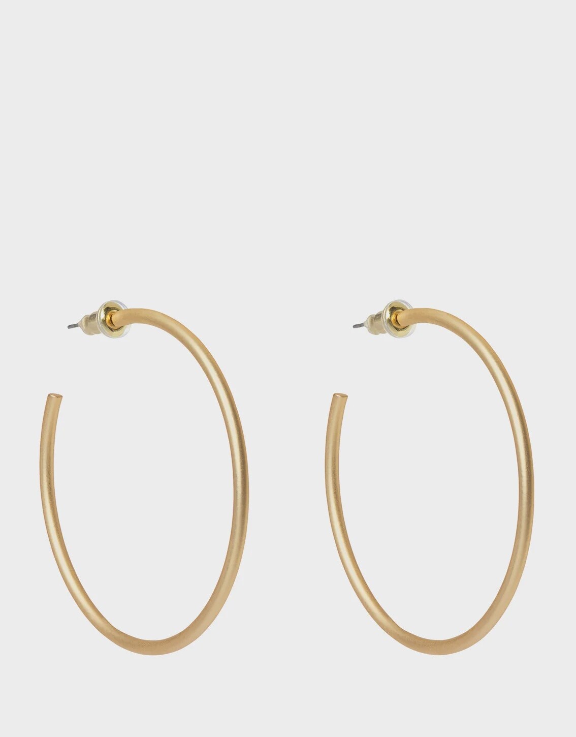 Fine Line Hoop Earrings Gold
