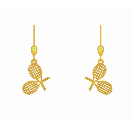 SPLASH Tennis Racket Earrings Lime
