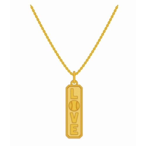 SPLASH LOVE Tennis Necklace 17&quot; Gold