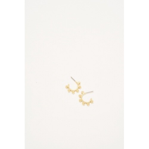 Hawthorn Midi Hoop Earrings Gold