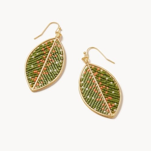 Bitty Bead Earrings Leaves