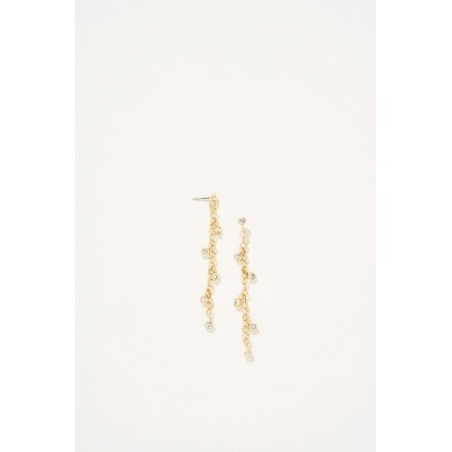 Swinging Chain Earrings Crystal